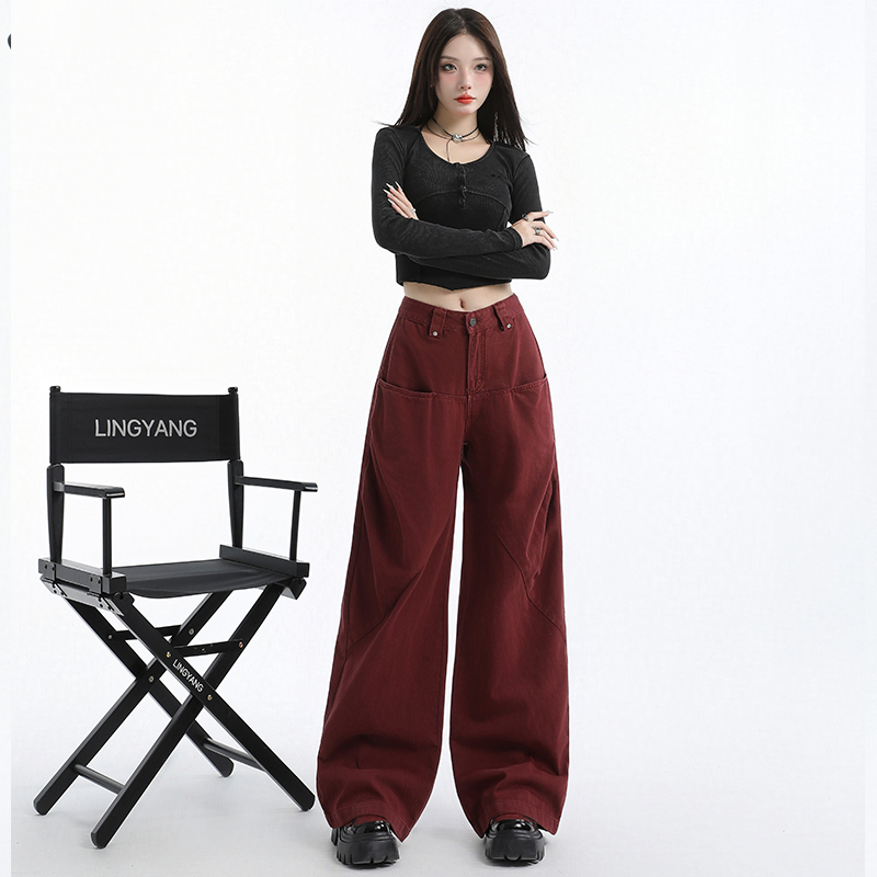 Wide leg wide leg pants loose work clothing for women