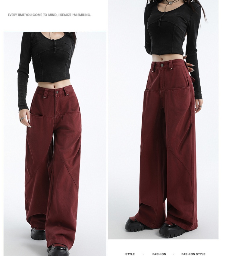 Wide leg wide leg pants loose work clothing for women