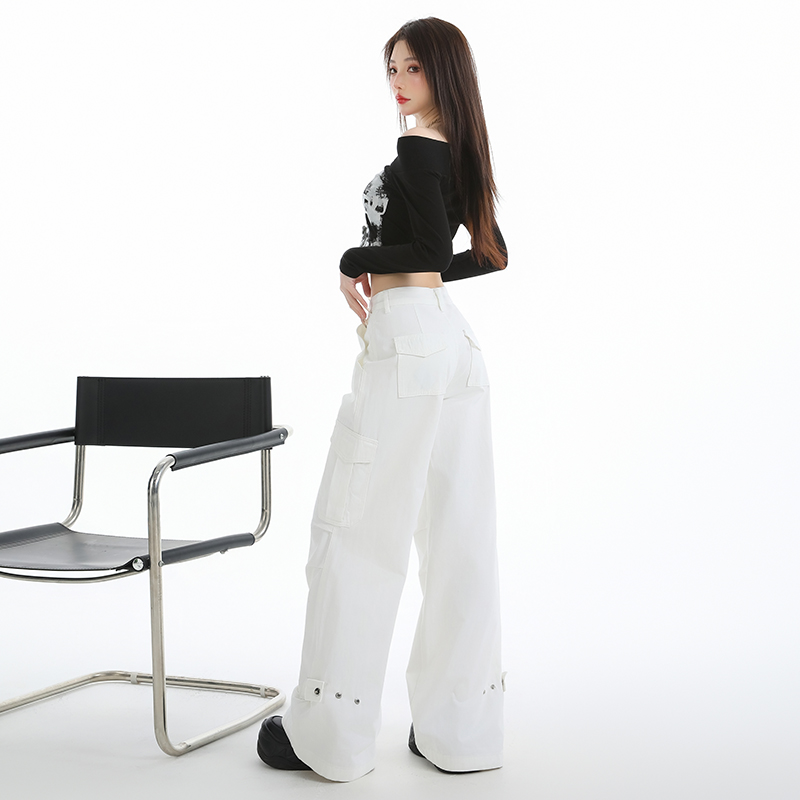 Foot mouth work clothing loose jeans for women