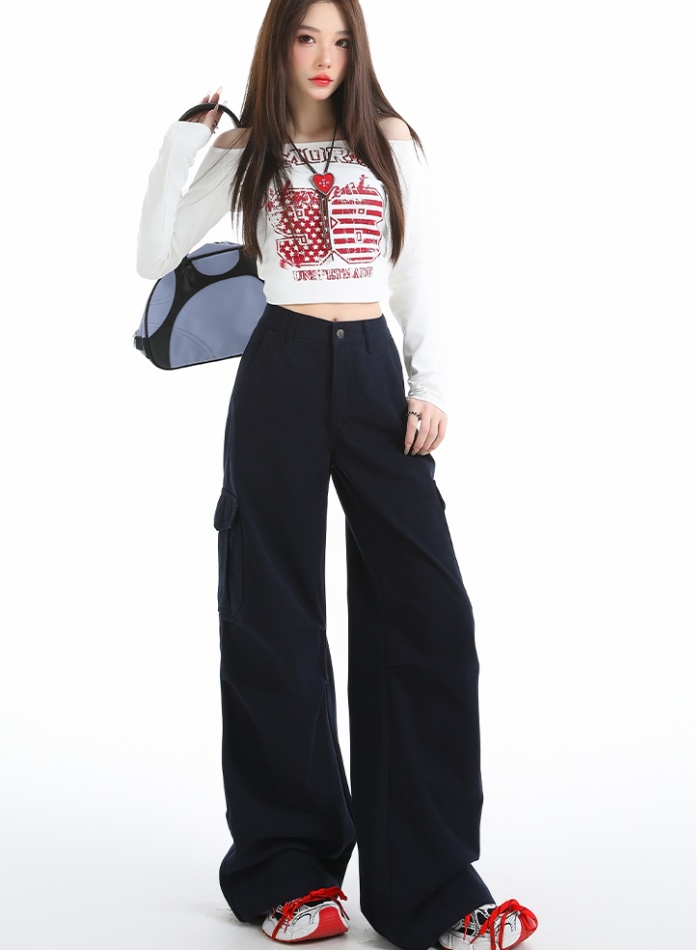 Foot mouth work clothing loose jeans for women