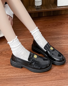 Autumn and winter shoes thick leather shoes for women