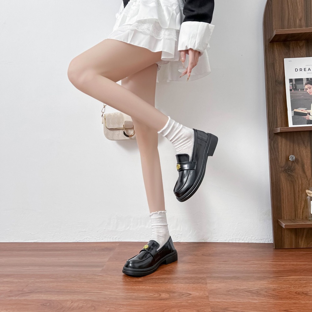 Autumn and winter shoes thick leather shoes for women