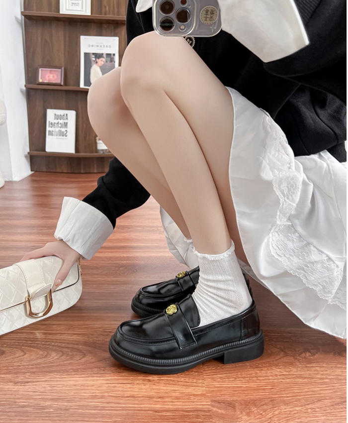 Autumn and winter shoes thick leather shoes for women