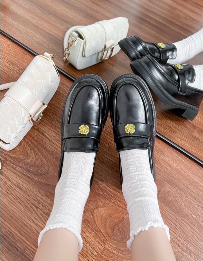 Autumn and winter shoes thick leather shoes for women