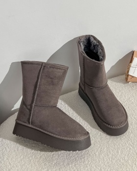 Wears outside short boots thick crust snow boots for women