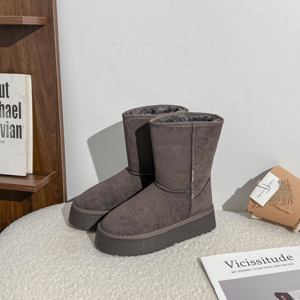 Wears outside short boots thick crust snow boots for women