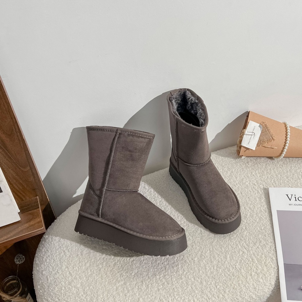 Wears outside short boots thick crust snow boots for women