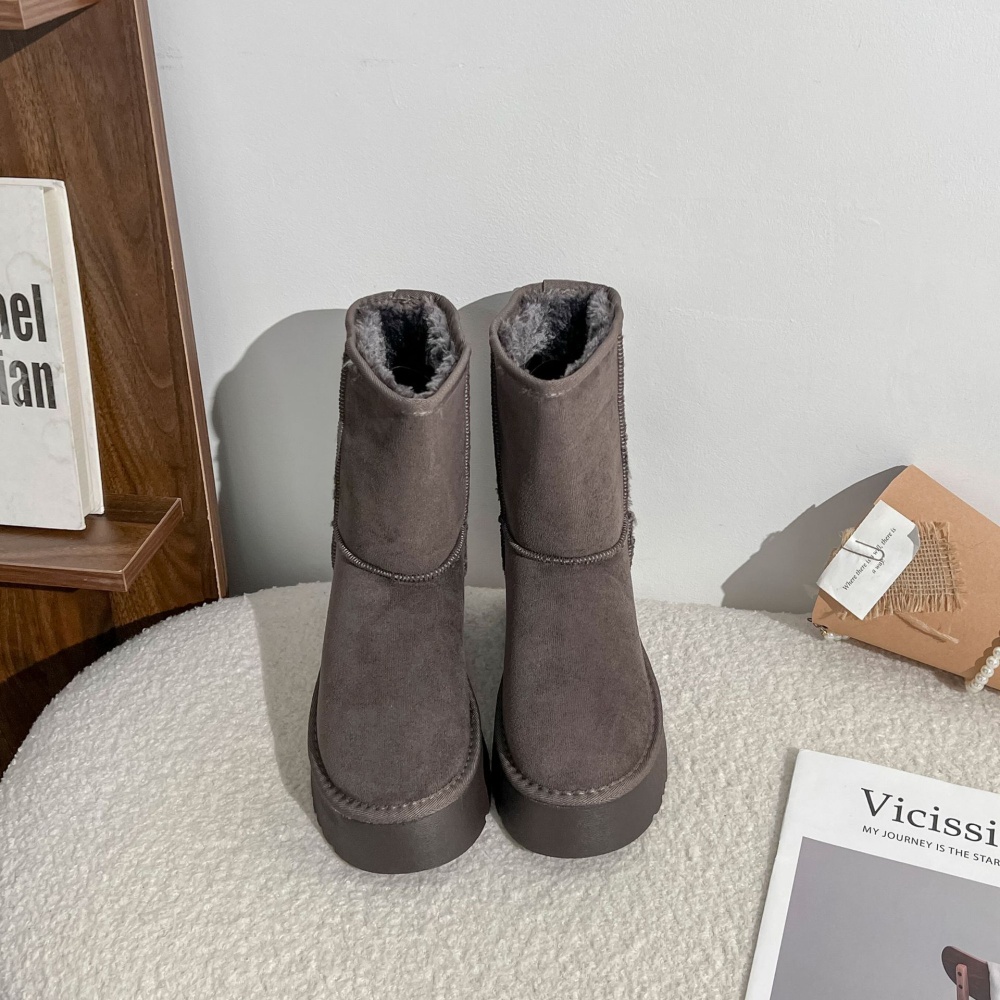 Wears outside short boots thick crust snow boots for women