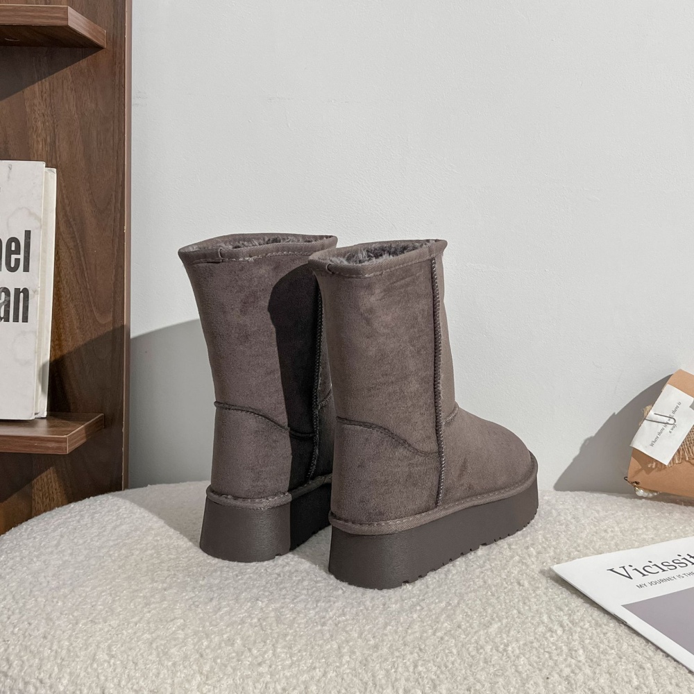 Wears outside short boots thick crust snow boots for women