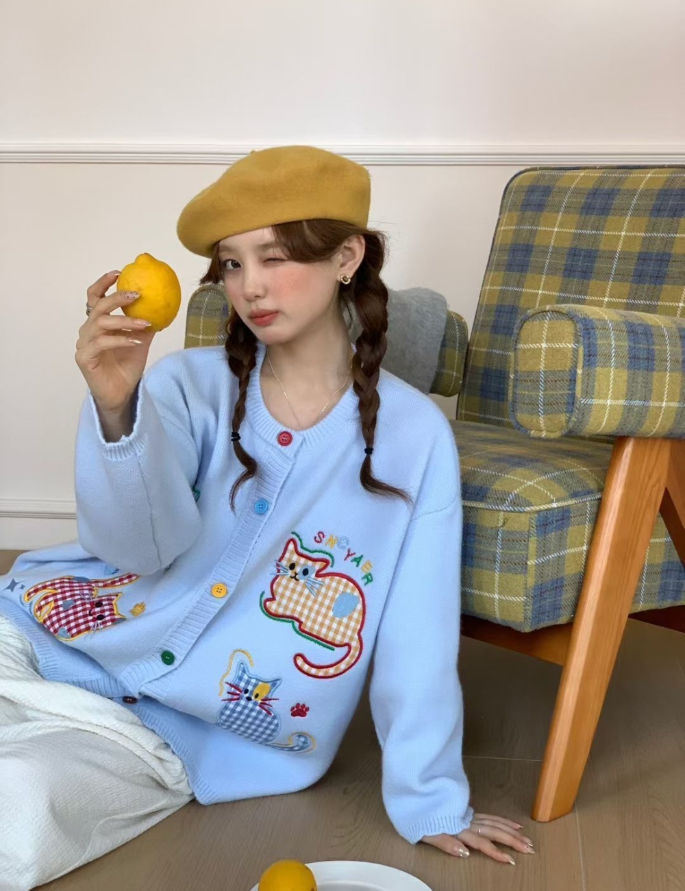 Autumn and winter lazy cardigan Korean style coat