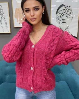 Thick knitted sweater autumn and winter fashion cardigan