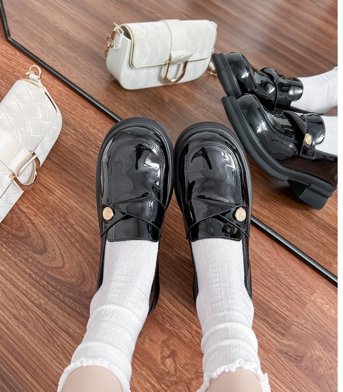 Small plus velvet leather shoes low loafers for women