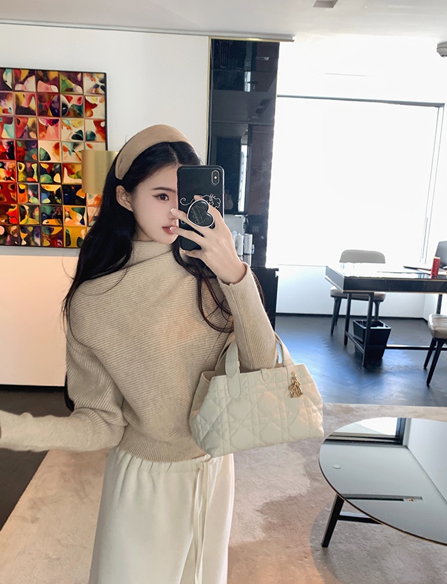 Half high collar Korean style niche pullover tender sweater