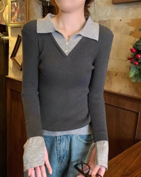 Slim tops fashion bottoming shirt for women