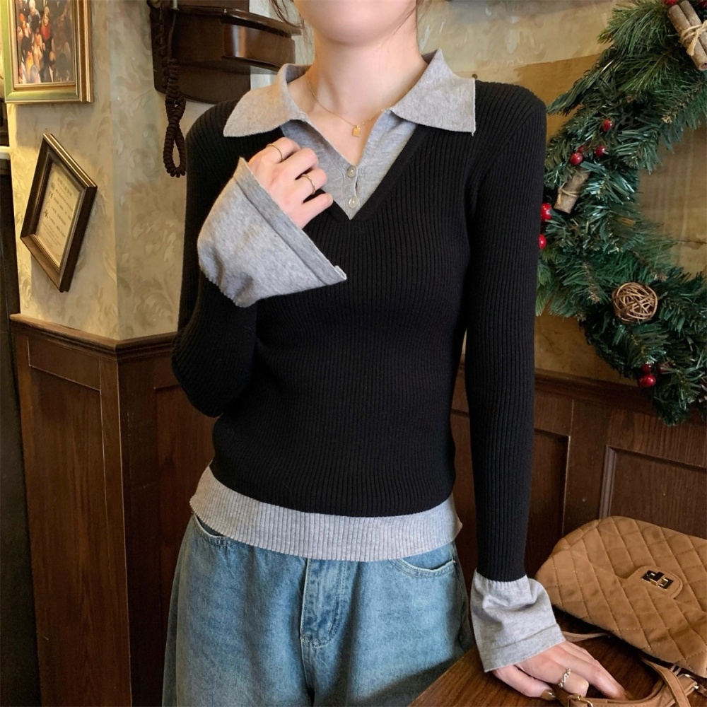 Slim tops fashion bottoming shirt for women