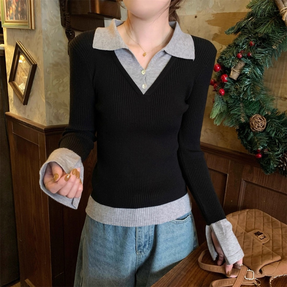 Slim tops fashion bottoming shirt for women