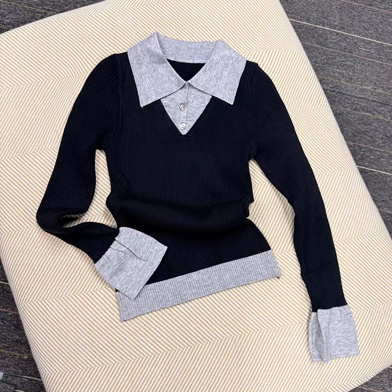 Slim tops fashion bottoming shirt for women