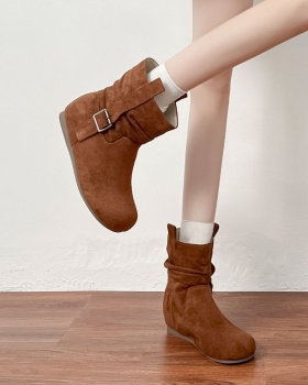 Round within increased short boots fold boots for women