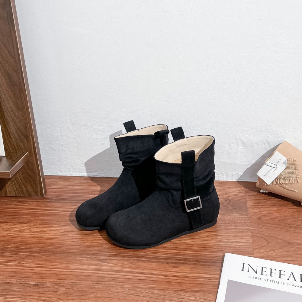 Round within increased short boots fold boots for women