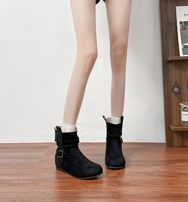 Round within increased short boots fold boots for women