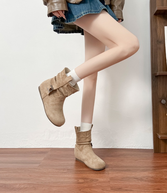 Round within increased short boots fold boots for women
