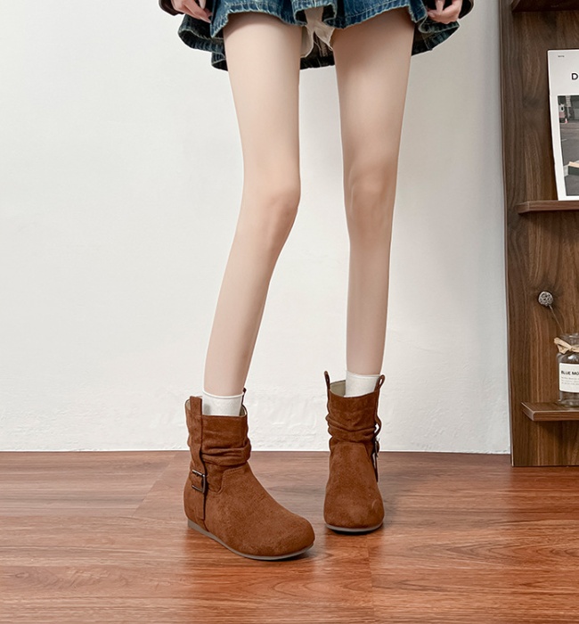 Round within increased short boots fold boots for women
