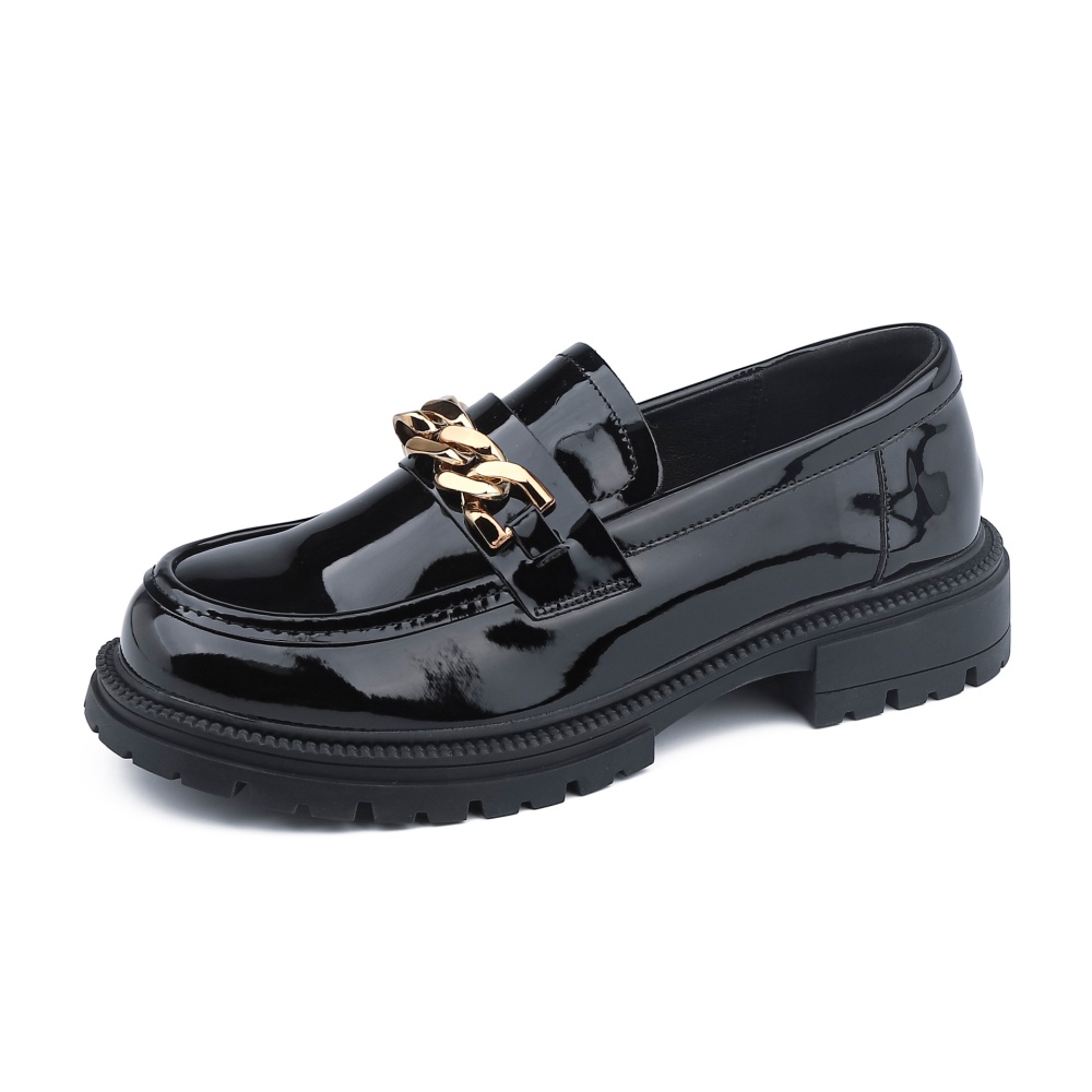 Glossy loafers commuting lazy shoes for women