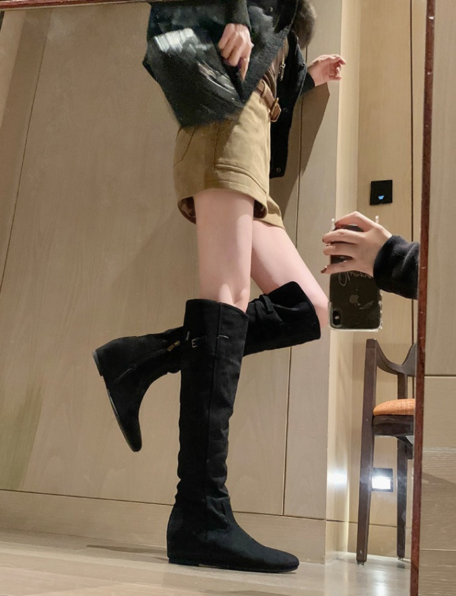 Winter thigh boots soft soles boots for women