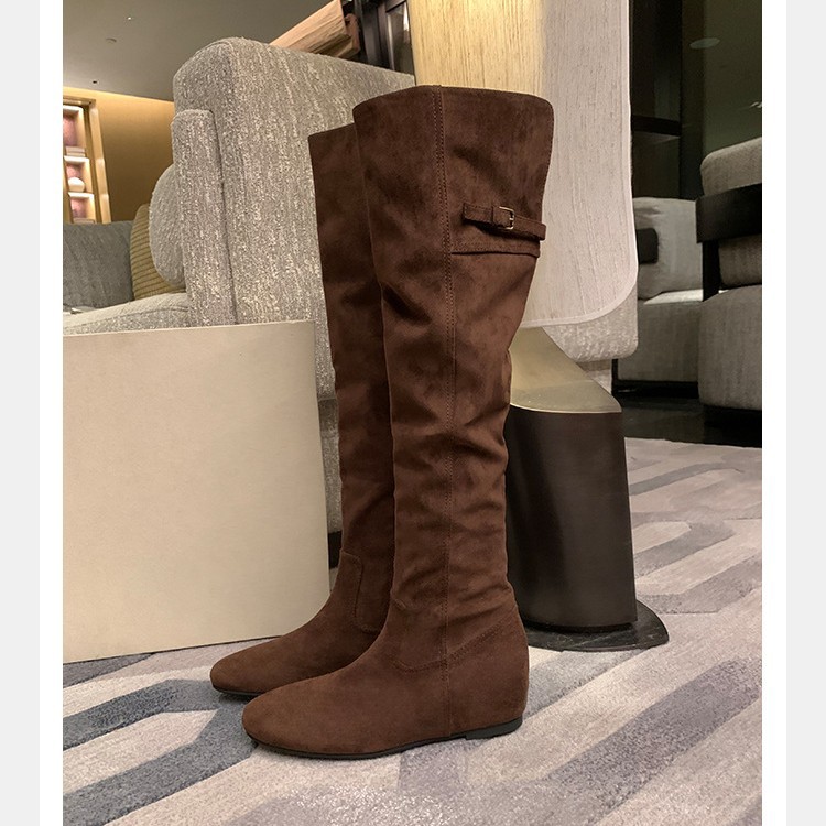 Winter thigh boots soft soles boots for women