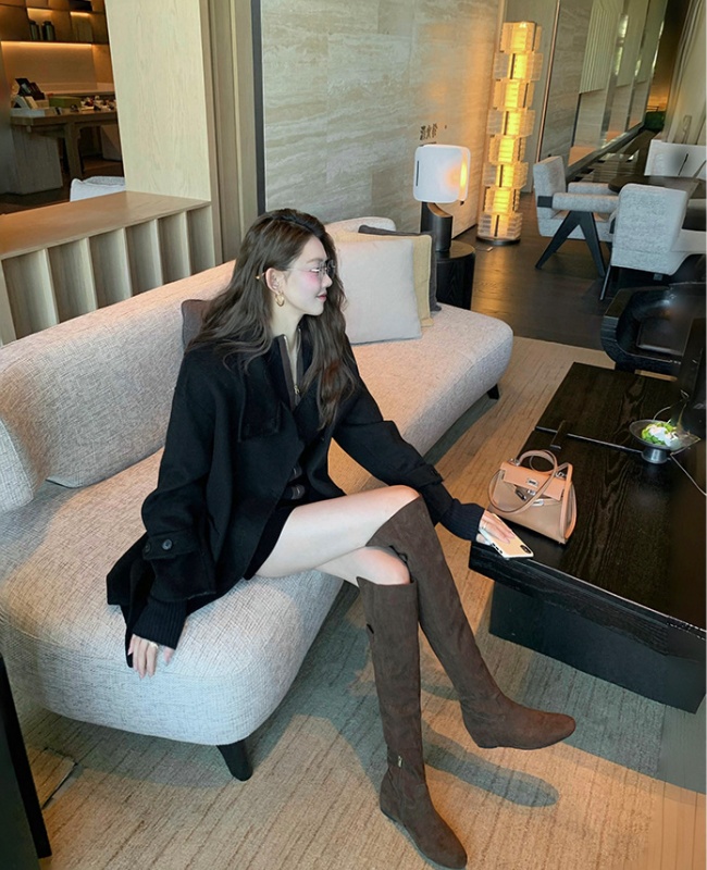 Winter thigh boots soft soles boots for women