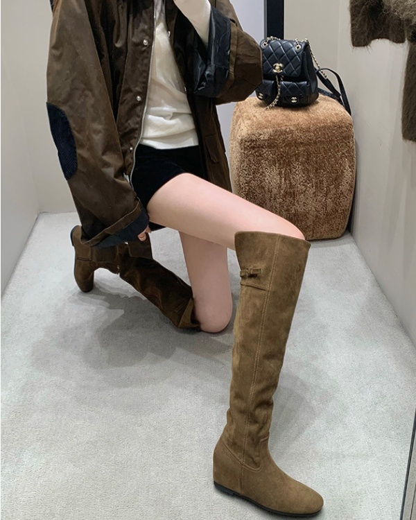 Winter thigh boots soft soles boots for women