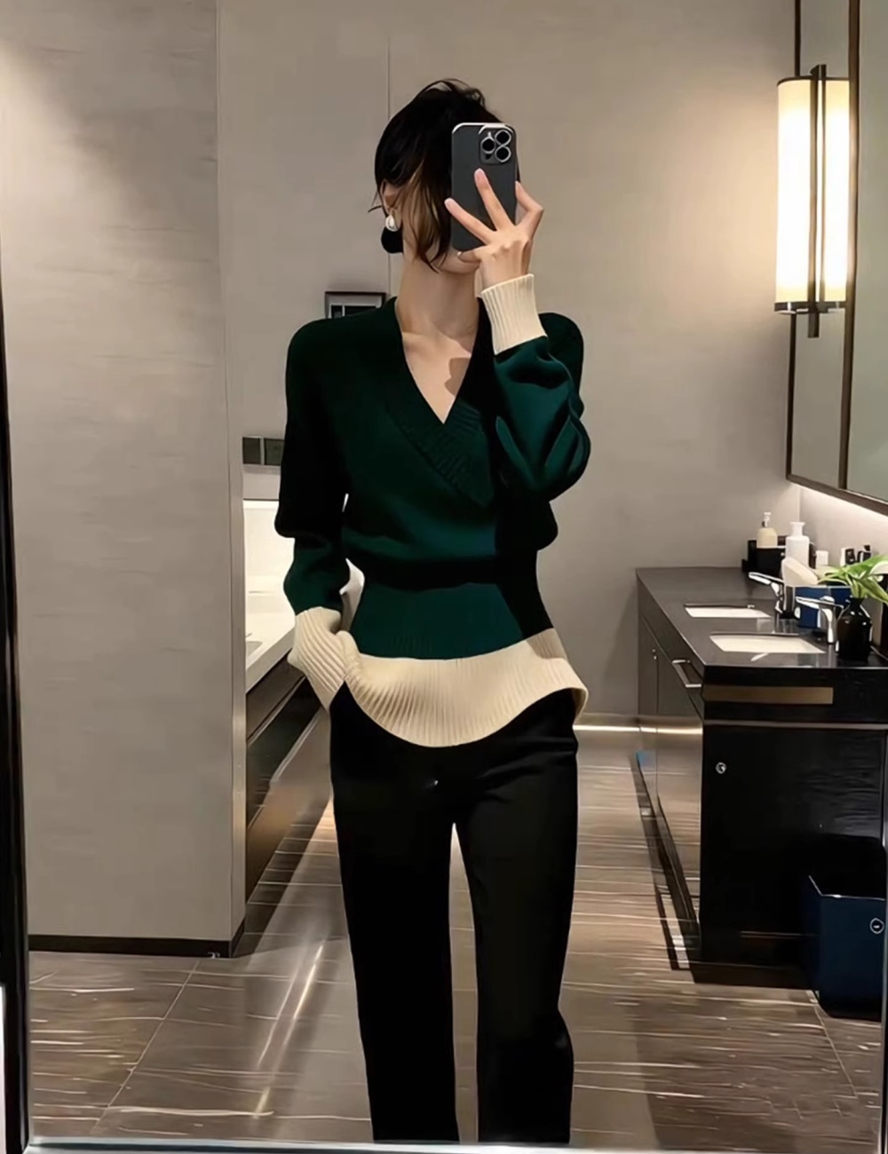 Inside the ride slim autumn and winter sweater for women