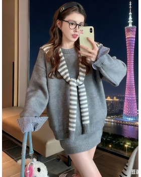 Casual Korean style dress spring long sleeve hoodie
