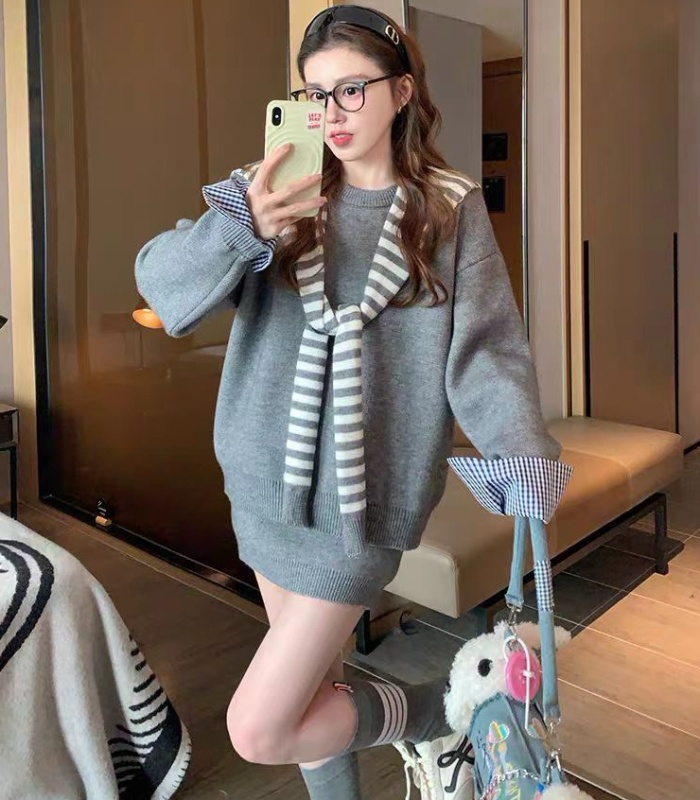 Casual Korean style dress spring long sleeve hoodie