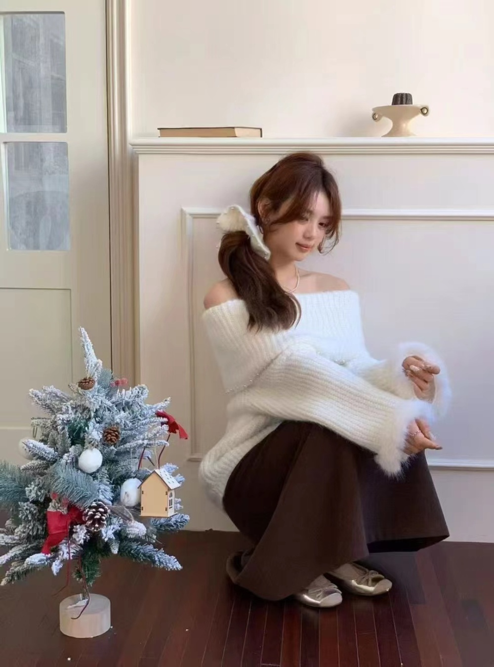 Slim autumn and winter hair ring loose with hair