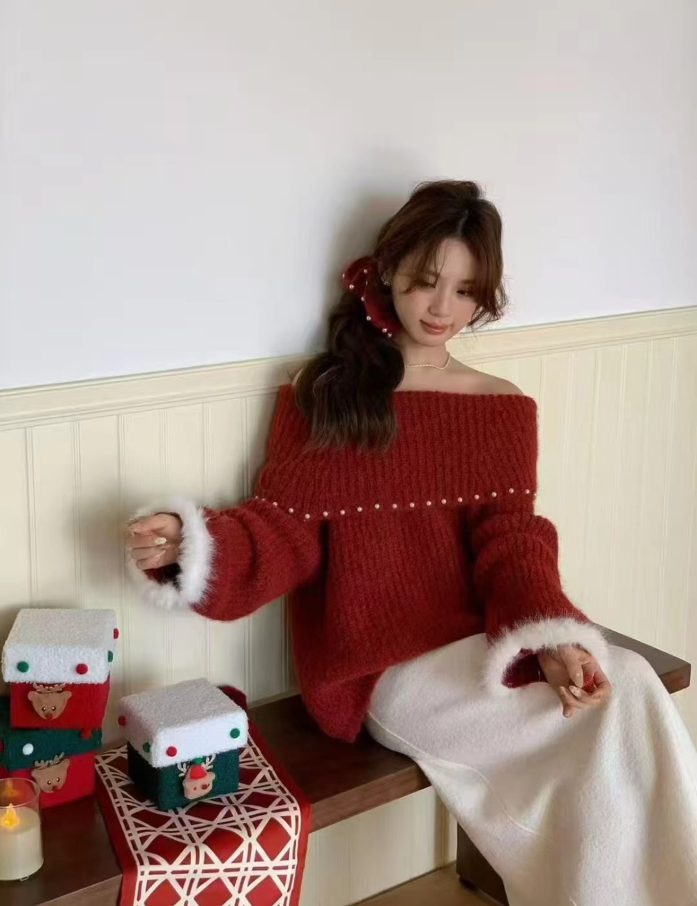 Slim autumn and winter hair ring loose with hair