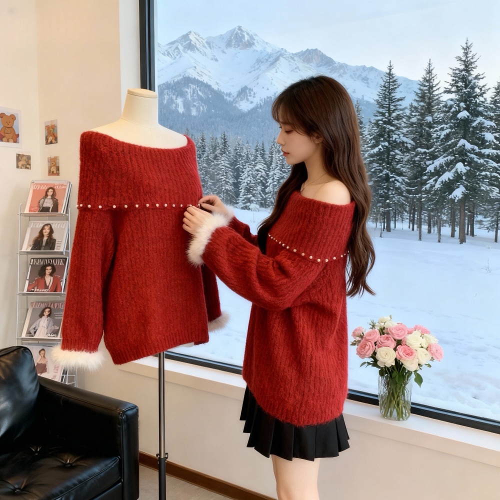 Slim autumn and winter hair ring loose with hair