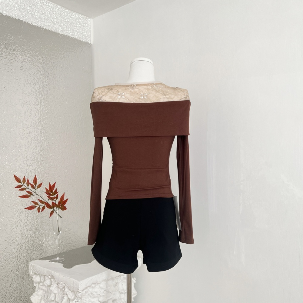 Strapless tops short bottoming shirt for women