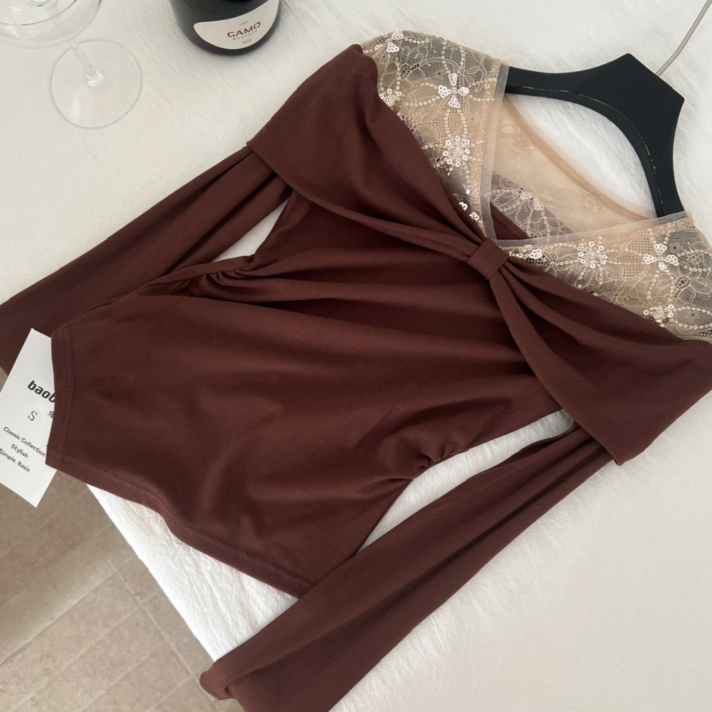 Strapless tops short bottoming shirt for women