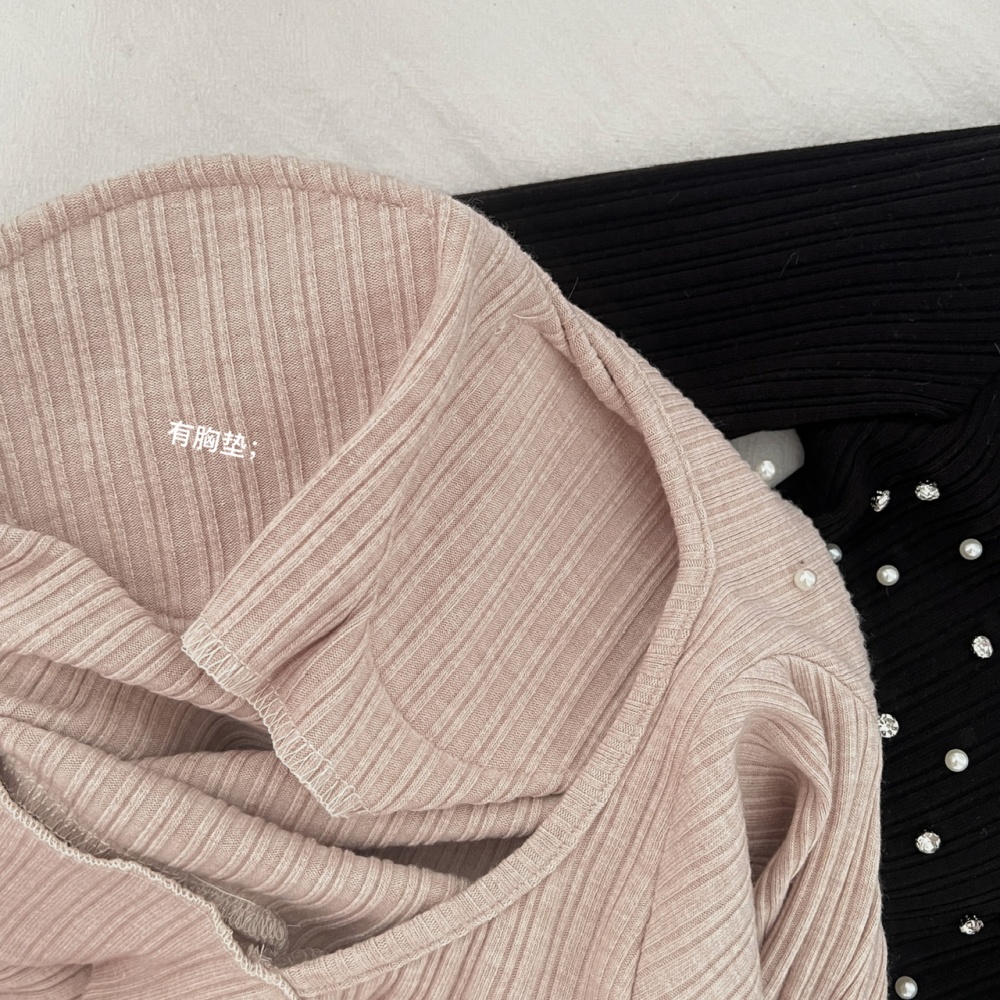 Curve sweater rhinestone dress for women