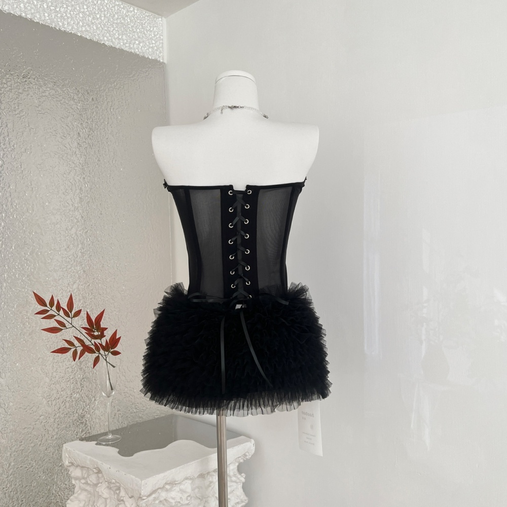 Perspective tops spicegirl vest 2pcs set for women