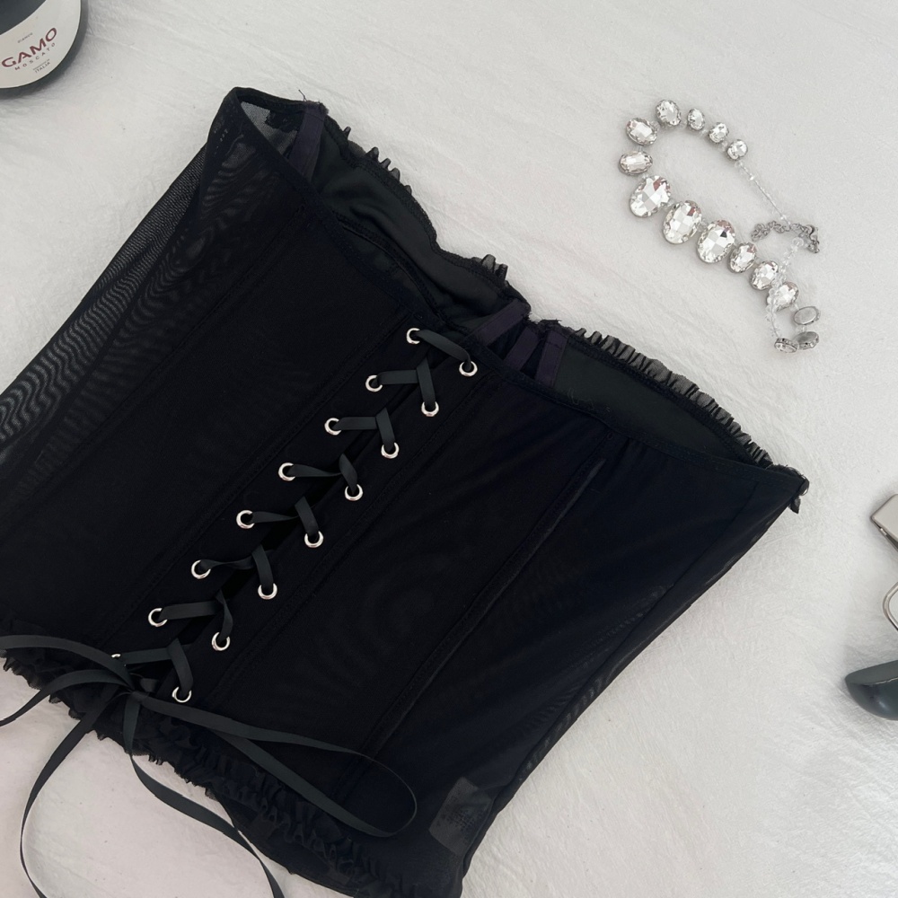 Perspective tops spicegirl vest 2pcs set for women