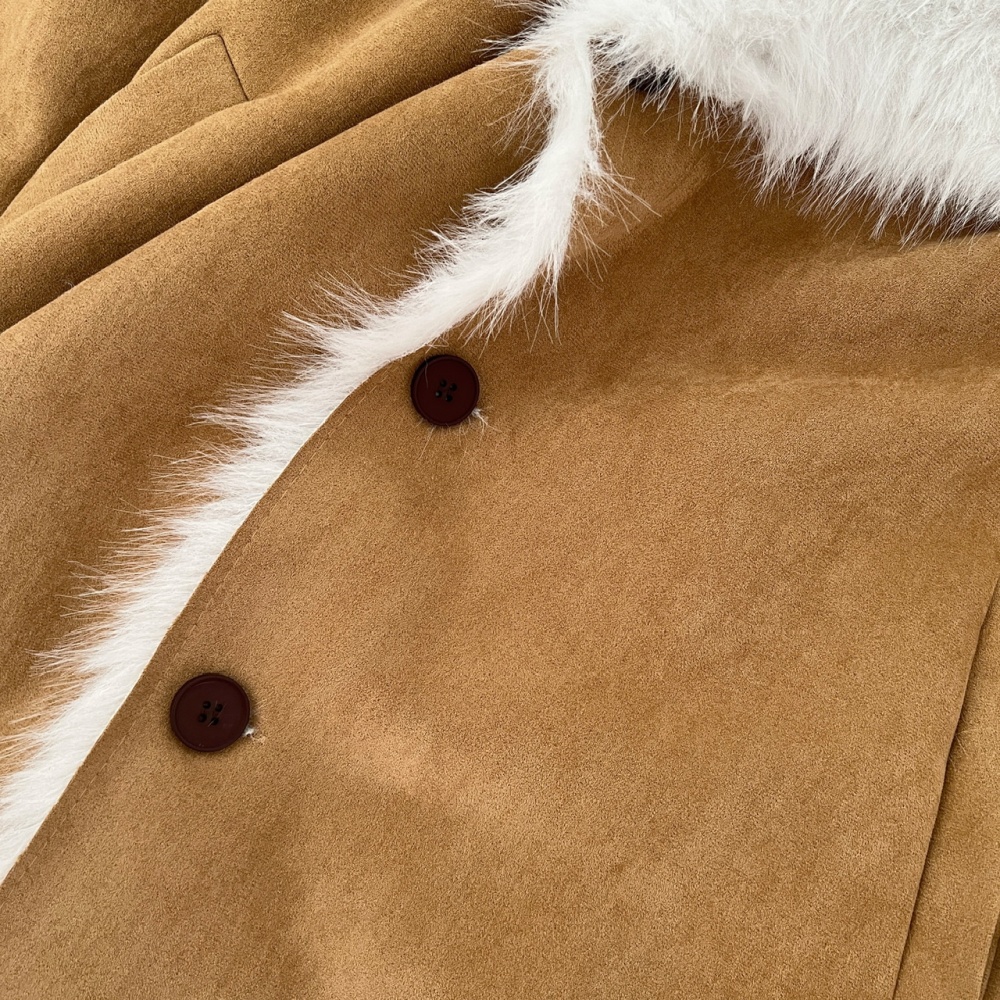 Large lapel coat Korean style overcoat for women