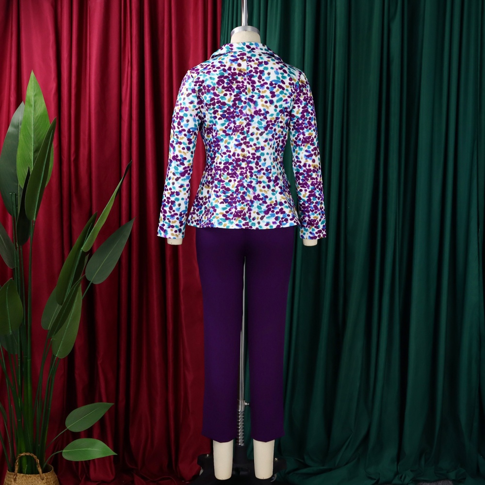 Fashion temperament suit pants slim coat 2pcs set