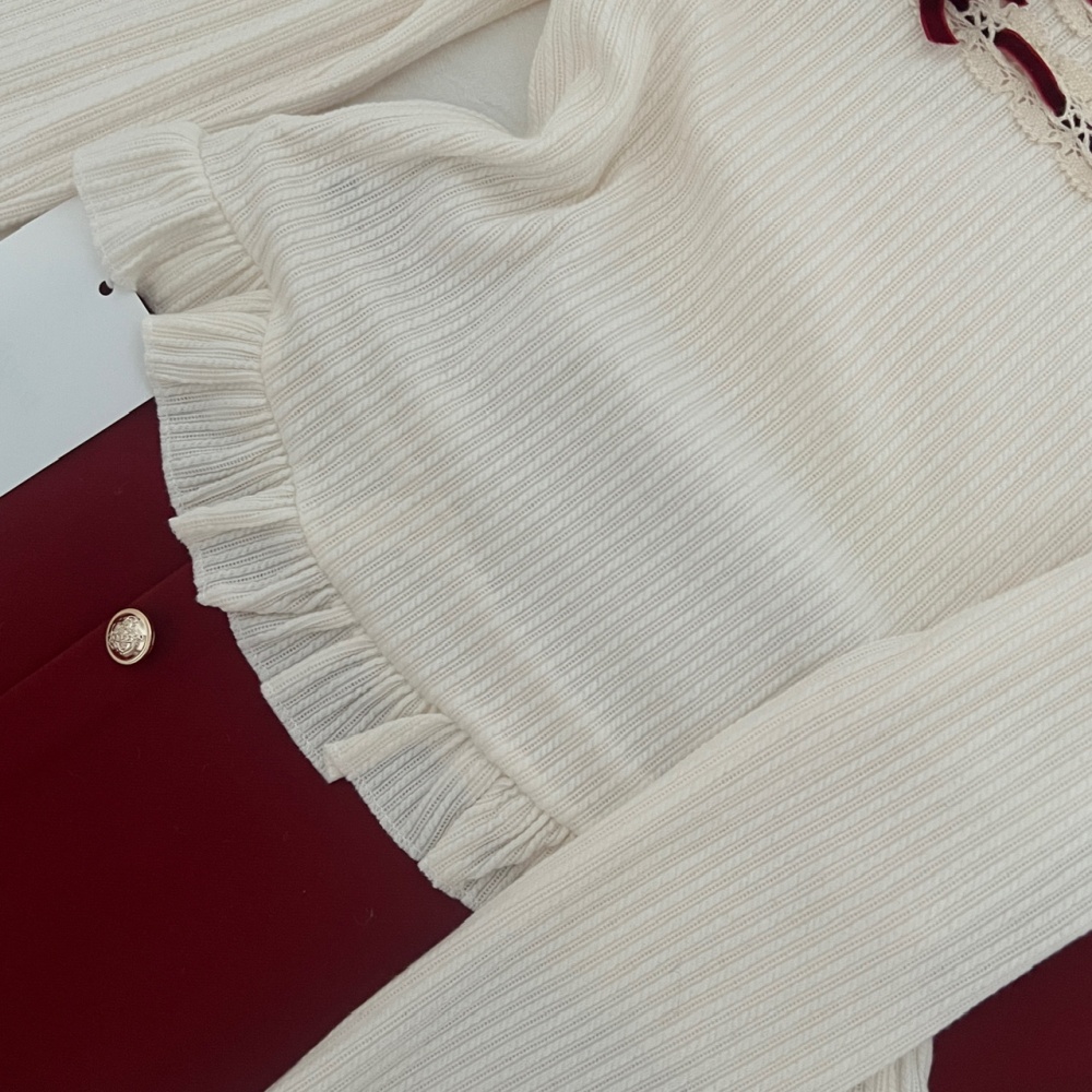 Autumn and winter niche short skirt enticement tops 2pcs set