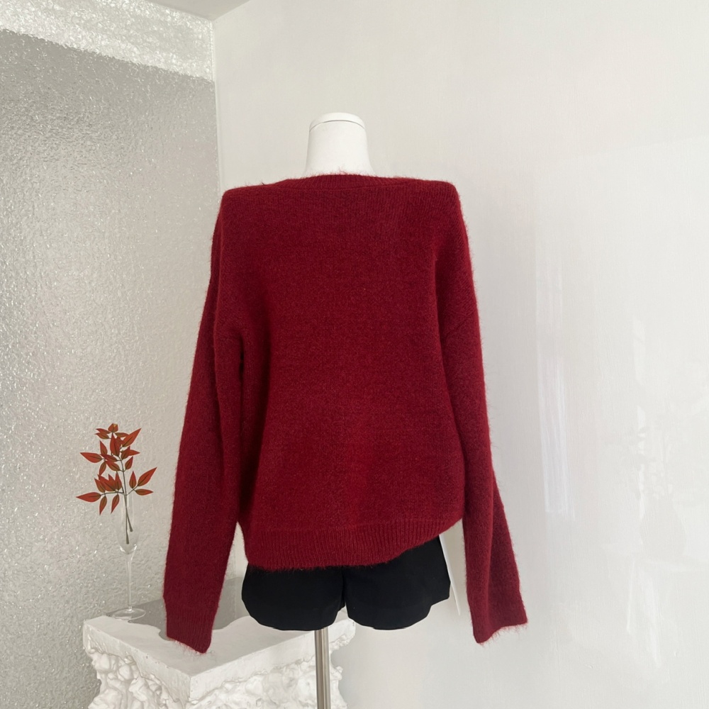 Pony slim sequins winter christmas sweater for women