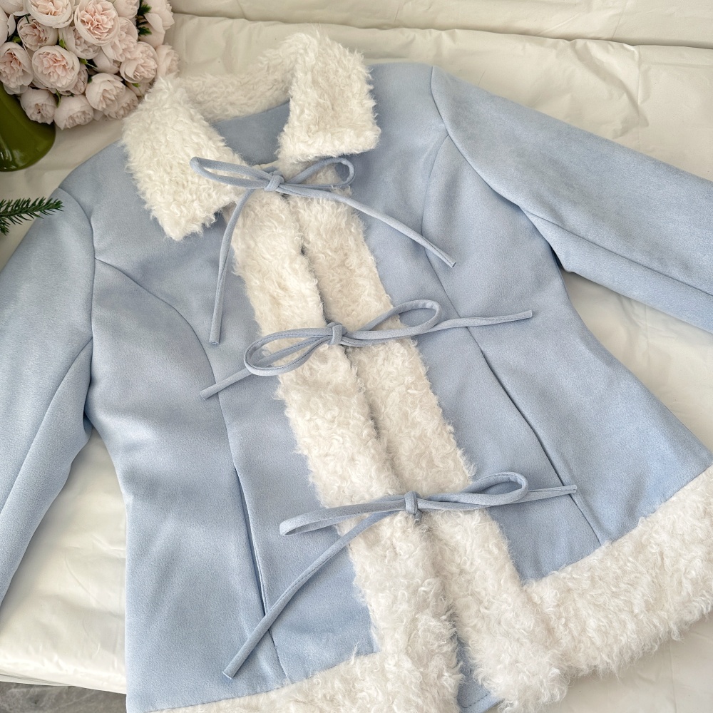 Niche short skirt woolen jacket a set