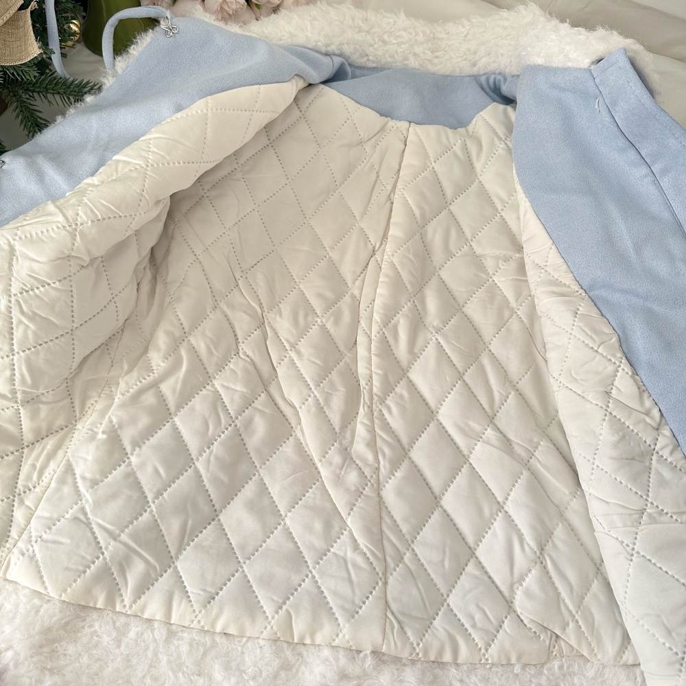 Niche short skirt woolen jacket a set