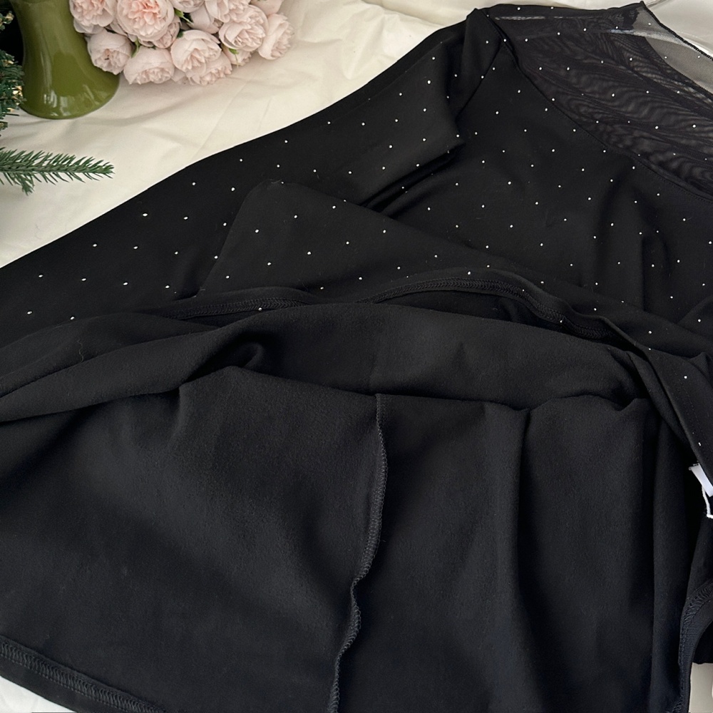 Winter slim long dress gauze knitted dress