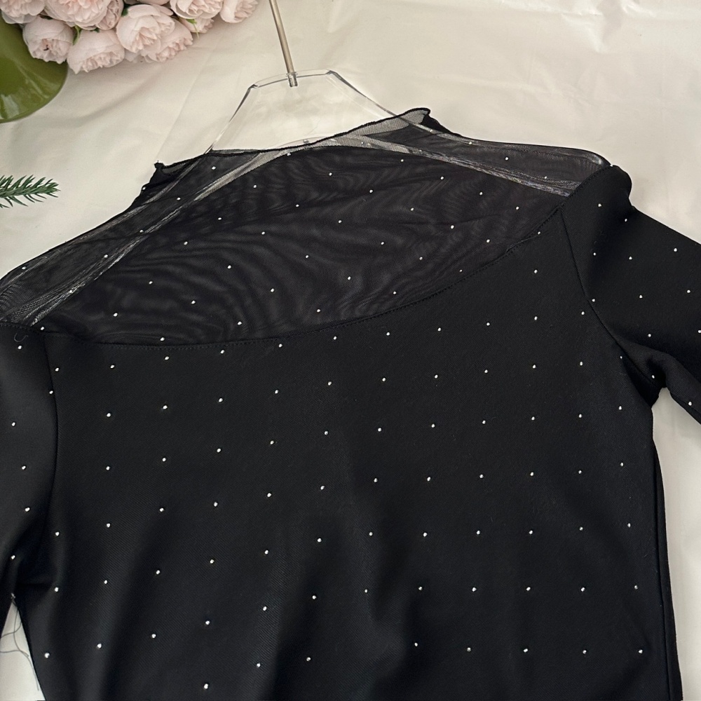 Winter slim long dress gauze knitted dress